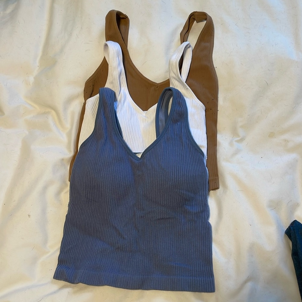 Revival- Ribbed Crop Tanks, 3 pack